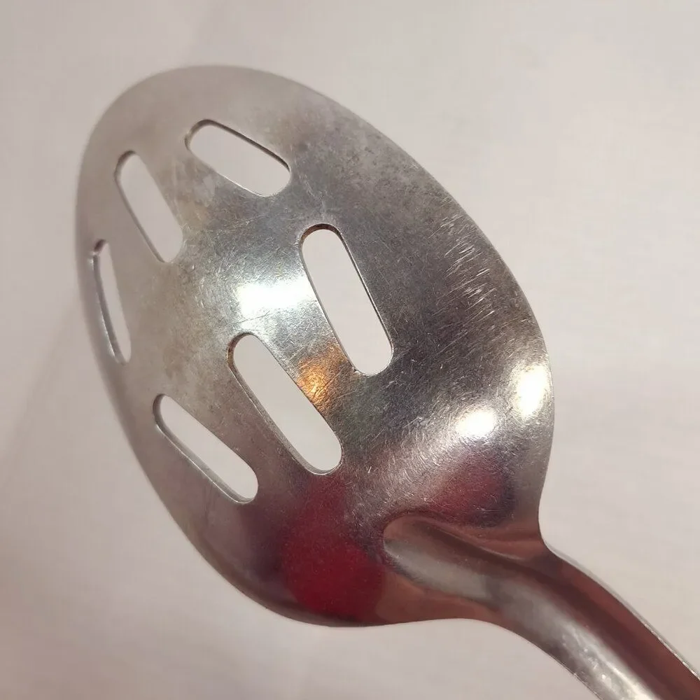 Vintage Stainless Steel spoons Gemco Polar Ware‎ Slotted Solid serving kitchen
